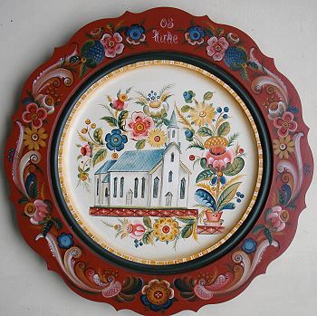 Os Plate with Red Border - Pattern Packet