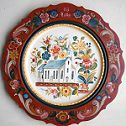 Os Plate with Red Border - Pattern Packet