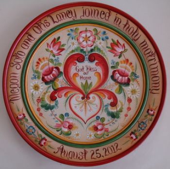 Os Wedding Plate for Otis and Megan