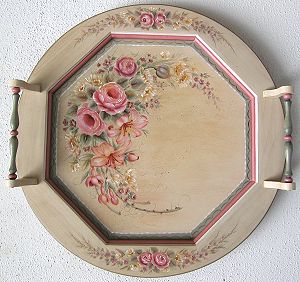 European Flowers on Octagon Tray Pattern Packet